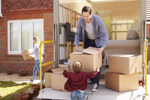People using Stepney storage for organized household belongings