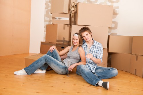 Furniture being carefully loaded during a Stepney move